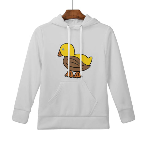 Kids Velvet Lined Hoodie Light Grey - Duck - Mr.Shit