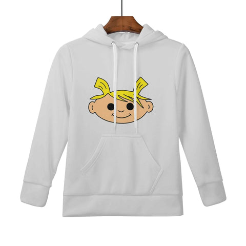 Kids Velvet Lined Hoodie Light Grey - Lemon Head - Mr.Shit