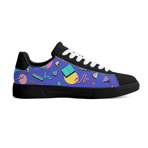 Leather Skateboard Shoes - 90s Pattern 3 - Mr.Shit