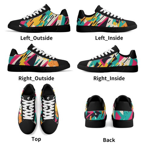 Leather Skateboard Shoes - 90s Pattern - Mr.Shit