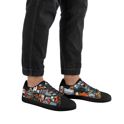 Leather Skateboard Shoes - Graffiti - Mr.Shit