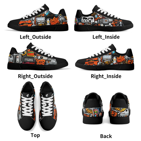 Leather Skateboard Shoes - Graffiti - Mr.Shit