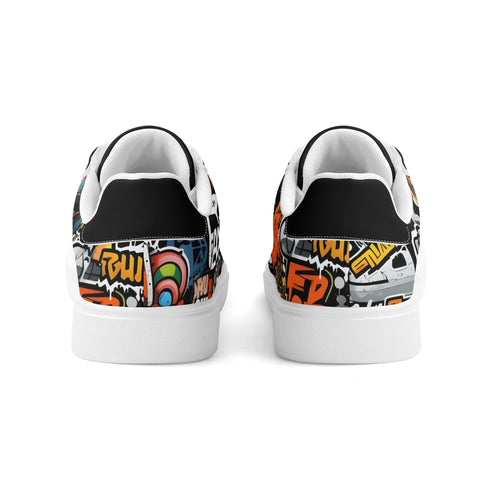 Leather Skateboard Shoes - Graffiti - Mr.Shit