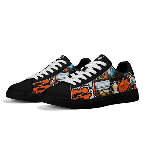 Leather Skateboard Shoes - Graffiti - Mr.Shit