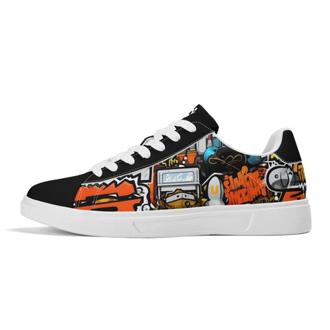 Leather Skateboard Shoes - Graffiti - Mr.Shit