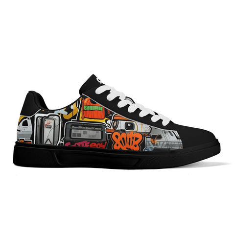 Leather Skateboard Shoes - Graffiti - Mr.Shit