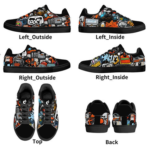 Leather Skateboard Shoes - Graffiti - Mr.Shit