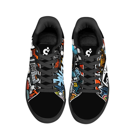 Leather Skateboard Shoes - Graffiti - Mr.Shit
