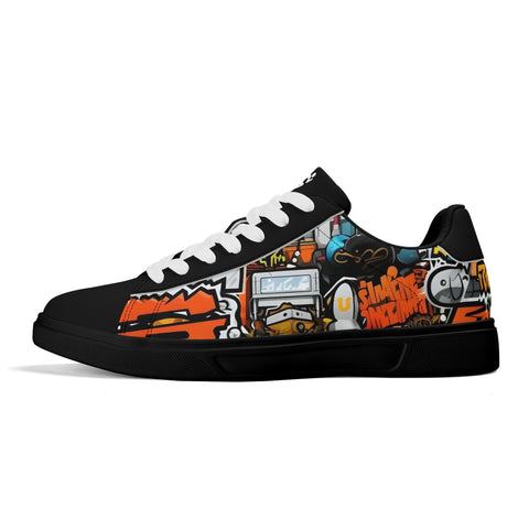 Leather Skateboard Shoes - Graffiti - Mr.Shit