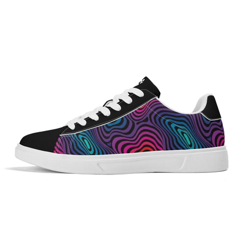 Leather Skateboard Shoes - Psychedelic - Mr.Shit