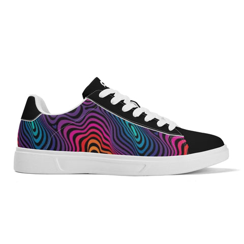 Leather Skateboard Shoes - Psychedelic - Mr.Shit