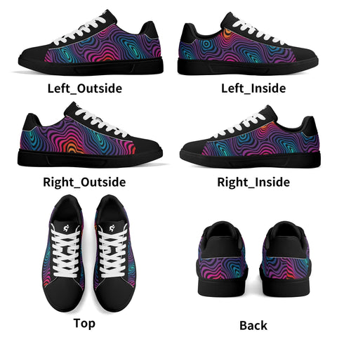 Leather Skateboard Shoes - Psychedelic - Mr.Shit