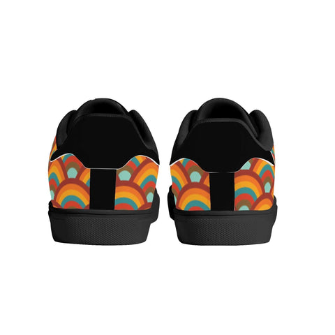 Leather Skateboard Shoes - Retro Rainbow - Mr.Shit