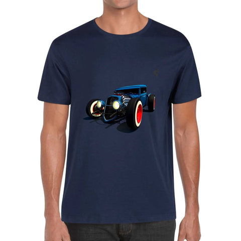Mens 100% Cotton - Blue Hotrod - Mr.Shit