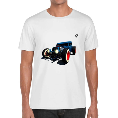 Mens 100% Cotton - Blue Hotrod - Mr.Shit