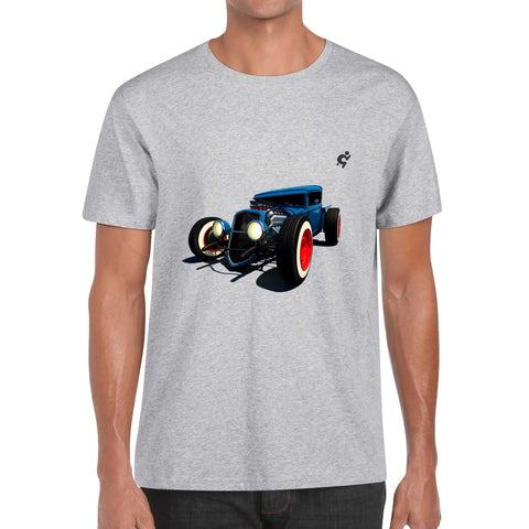Mens 100% Cotton - Blue Hotrod - Mr.Shit