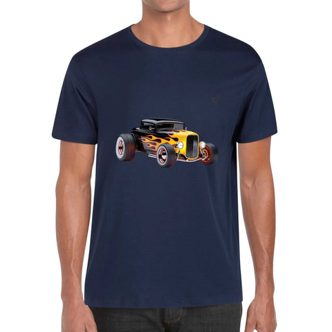 Mens 100% Cotton - Flaming Hot Rod - Mr.Shit