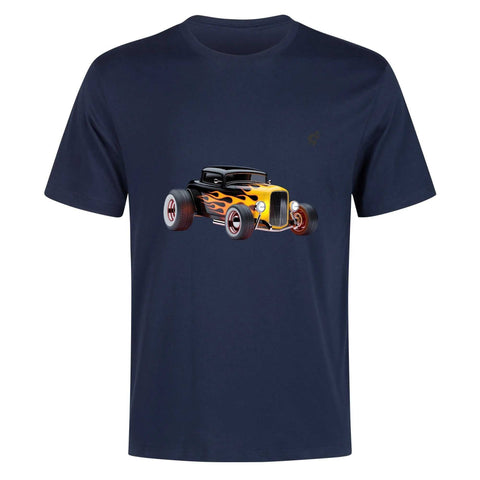 Mens 100% Cotton - Flaming Hot Rod - Mr.Shit