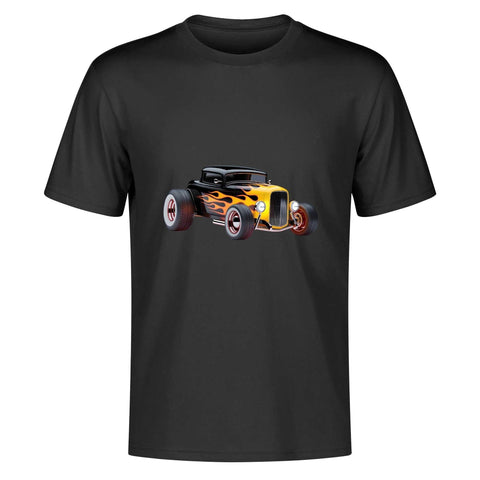 Mens 100% Cotton - Flaming Hot Rod - Mr.Shit