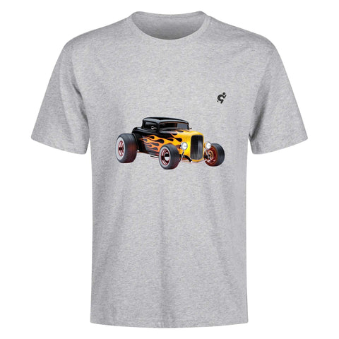 Mens 100% Cotton - Flaming Hot Rod - Mr.Shit