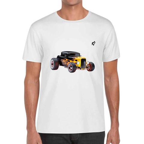 Mens 100% Cotton - Flaming Hot Rod - Mr.Shit