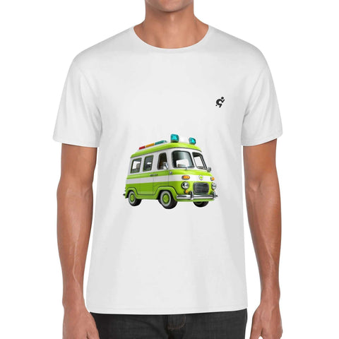 Mens 100% Cotton - Old School Ambulance - Mr.Shit