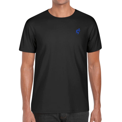 Mens 100% Cotton T-Shirt - Dark Blue Logo - Mr.Shit