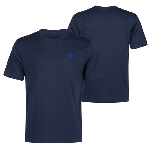 Mens 100% Cotton T-Shirt - Dark Blue Logo - Mr.Shit