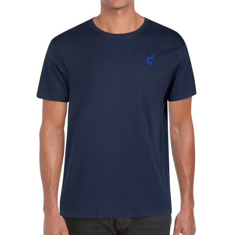 Mens 100% Cotton T-Shirt - Dark Blue Logo - Mr.Shit