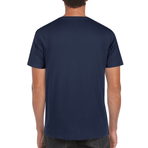 Mens 100% Cotton T-Shirt - Dark Blue Logo - Mr.Shit