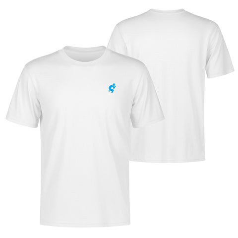 Mens 100% Cotton T-Shirt - Light Blue Logo - Mr.Shit