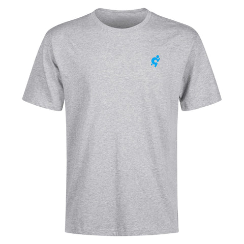 Mens 100% Cotton T-Shirt - Light Blue Logo - Mr.Shit