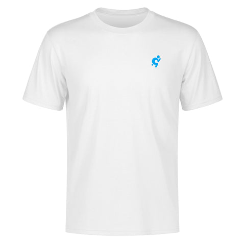 Mens 100% Cotton T-Shirt - Light Blue Logo - Mr.Shit