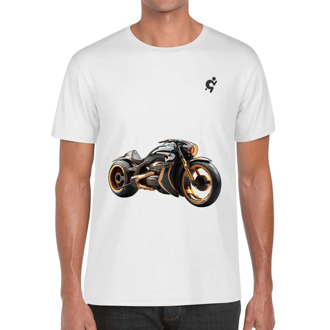 Mens 100% Cotton T-Shirt - Motor Bike 2 - Mr.Shit