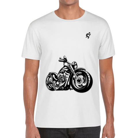 Mens 100% Cotton T-Shirt - Motor Bike 3 - Mr.Shit