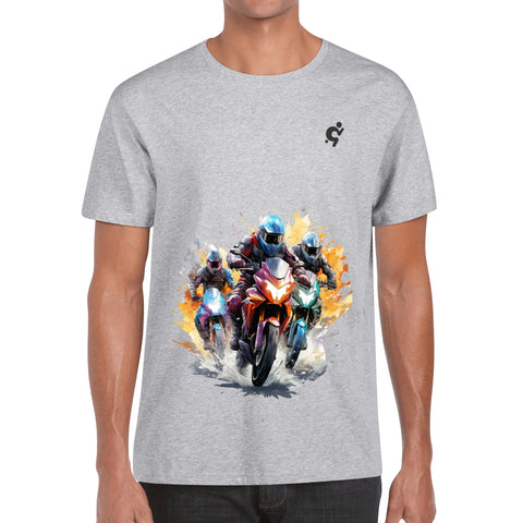 Mens 100% Cotton T-Shirt - Motor Bikes - Mr.Shit