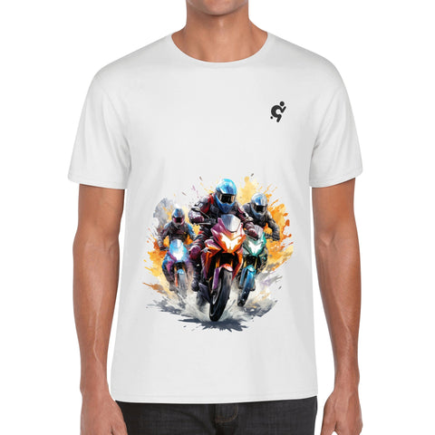 Mens 100% Cotton T-Shirt - Motor Bikes - Mr.Shit