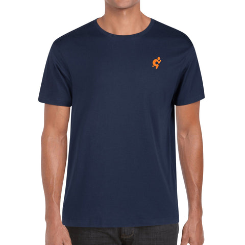 Mens 100% Cotton T-Shirt - Orange Logo - Mr.Shit