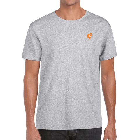 Mens 100% Cotton T-Shirt - Orange Logo - Mr.Shit