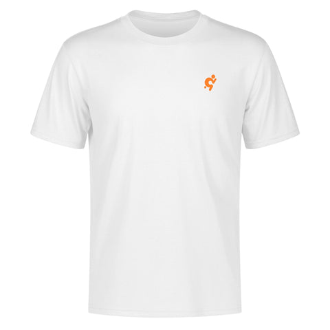 Mens 100% Cotton T-Shirt - Orange Logo - Mr.Shit