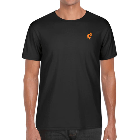 Mens 100% Cotton T-Shirt - Orange Logo - Mr.Shit