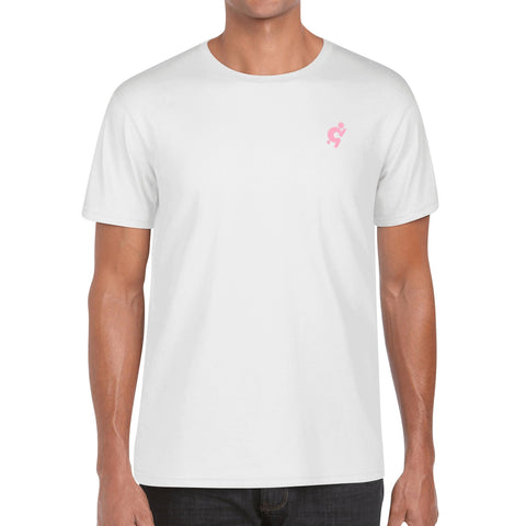 Mens 100% Cotton T-Shirt - Pink Logo - Mr.Shit