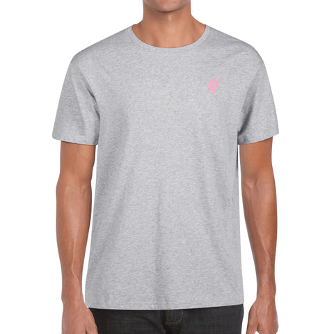 Mens 100% Cotton T-Shirt - Pink Logo - Mr.Shit