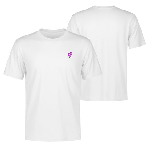 Mens 100% Cotton T-Shirt - Purple Logo - Mr.Shit