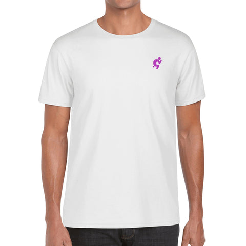 Mens 100% Cotton T-Shirt - Purple Logo - Mr.Shit