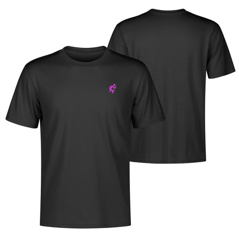 Mens 100% Cotton T-Shirt - Purple Logo - Mr.Shit