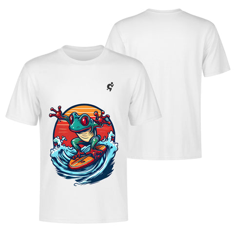 Mens 100% Cotton T-Shirt - Surfing Frog - Mr.Shit