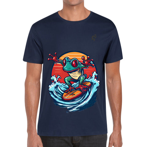 Mens 100% Cotton T-Shirt - Surfing Frog - Mr.Shit