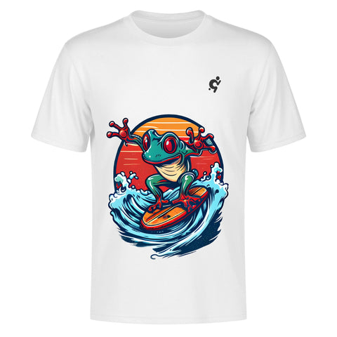 Mens 100% Cotton T-Shirt - Surfing Frog - Mr.Shit