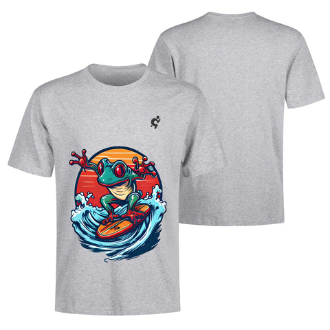 Mens 100% Cotton T-Shirt - Surfing Frog - Mr.Shit